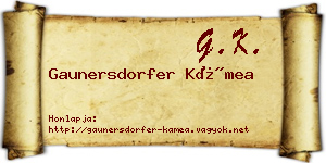 Gaunersdorfer Kámea névjegykártya